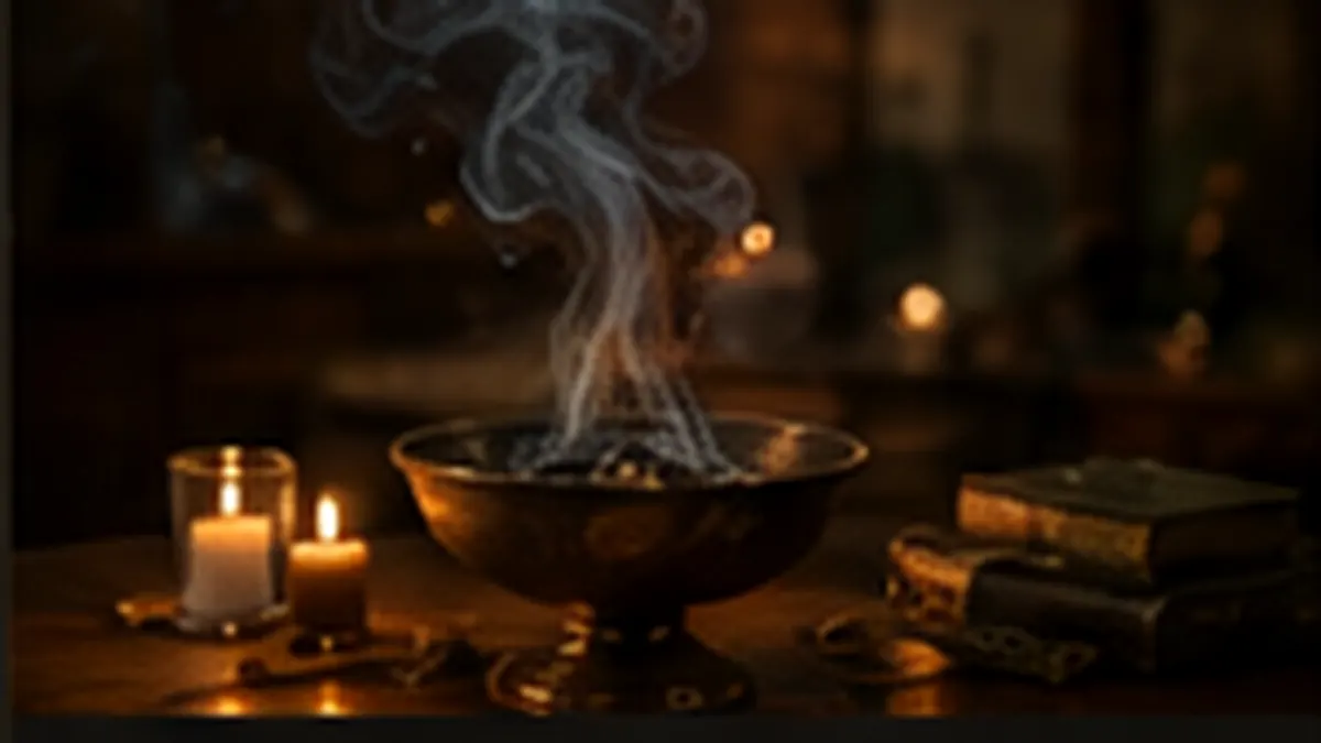 Encens et bougies illustrant un travail spirituel de désenvoûtement